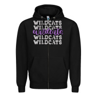Black wildcats football Zipper Hoodie - MaliasSmallBusiness