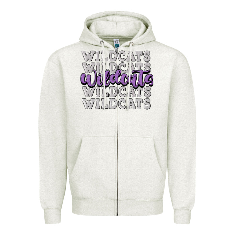 Wildcats Football Zipper Hoodie by MaliasSmallBusiness | Teevron