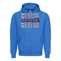 True Royal wildcats football Zipper Hoodie - MaliasSmallBusiness