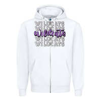 White wildcats football Zipper Hoodie - MaliasSmallBusiness