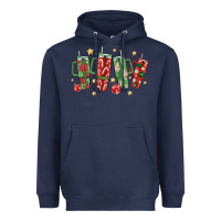 Navy Christmas cups Heavyweight Hoodie - MaliasSmallBusiness