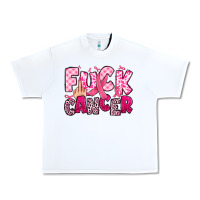 White fuck cancer Urban Heavy Tee - JahusDesignShop