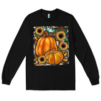 Black sunflowers, pumpkin, cowhide, serape Long Sleeve Tee - JahusDesignShop