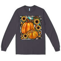 Smoke sunflowers, pumpkin, cowhide, serape Long Sleeve Tee - JahusDesignShop