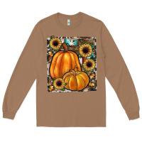 Toasted Coconut sunflowers, pumpkin, cowhide, serape Long Sleeve Tee - JahusDesignShop