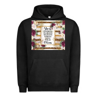 Pigment Black mother's day she is inspiring fearless selfless strong love wilse mom  Urban Hoodie - TumblerDesignByShophia