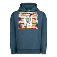 Pigment Midnight Navy mother's day she is inspiring fearless selfless strong love wilse mom  Urban Hoodie - TumblerDesignByShophia