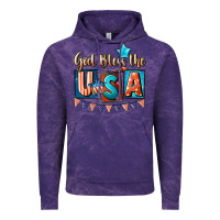 Cloud Purple God bless the USA 4th of july Vintage Hoodie - CowGirlArtShop