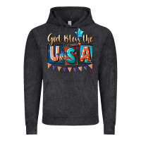 Vintage Black God bless the USA 4th of july Vintage Hoodie - CowGirlArtShop