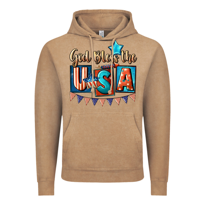 God Bless The Usa 4th Of July Vintage Hoodie by CowGirlArtShop | Teevron