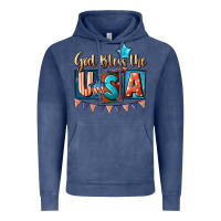 Vintage Denim God bless the USA 4th of july Vintage Hoodie - CowGirlArtShop