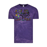 Cloud Purple color outside the lines Vintage Tee - CowhideDigitalArt