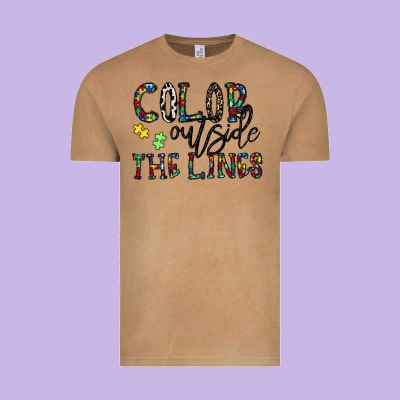 Color Outside The Lines Vintage Tee Designed By Cowhidedigitalart