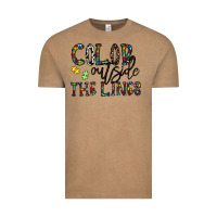 Vintage Coffee color outside the lines Vintage Tee - CowhideDigitalArt