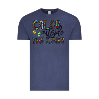 Vintage Denim color outside the lines Vintage Tee - CowhideDigitalArt
