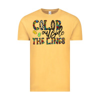 Vintage Mustard color outside the lines Vintage Tee - CowhideDigitalArt