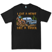 Black i got a heart like a truck Premium Tee - MaliasSmallBusiness