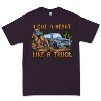 Plum i got a heart like a truck Premium Tee - MaliasSmallBusiness