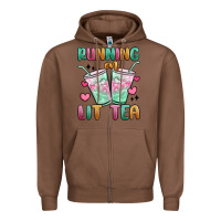Chestnut running on lit tea Zipper Hoodie - MaliasSmallBusiness