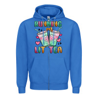 True Royal running on lit tea Zipper Hoodie - MaliasSmallBusiness