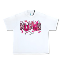 White breast cancer nurse Urban Heavy Tee - JahusDesignShop