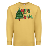 Antique Gold Merry And Bright Premium Sweatshirt - MaliasSmallBusiness