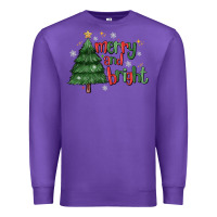 Purple Merry And Bright Premium Sweatshirt - MaliasSmallBusiness