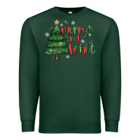 Sports Green Merry And Bright Premium Sweatshirt - MaliasSmallBusiness