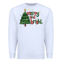 White Merry And Bright Premium Sweatshirt - MaliasSmallBusiness