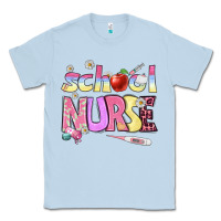 Dusty Blue school nurse Classic Tee - BundleAndBundleShop