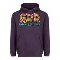 Plum god is my refuge and strength Heavyweight Hoodie - MaliasSmallBusiness