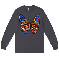 Smoke 4th of july butterfly Long Sleeve Tee - BundleAndBundleShop