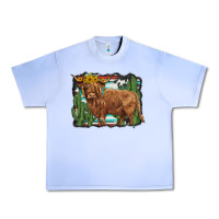 Grape Ice western cactus highland cow Urban Heavy Tee - BarkalooDesign