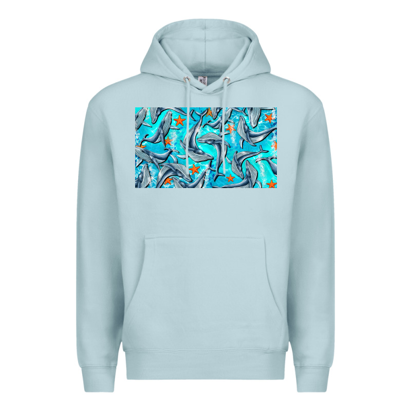 Humpback Whale  Cup Premium Hoodie by BarkalooDesign | Teevron