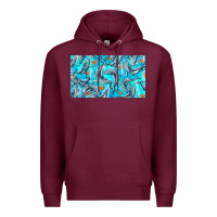 Burgundy humpback whale  cup Premium Hoodie - BarkalooDesign