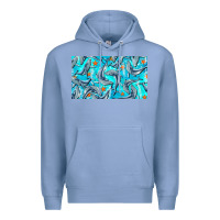 Colony Blue humpback whale  cup Premium Hoodie - BarkalooDesign