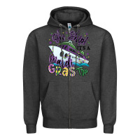 Charcoal Heather oh ship it's a mardi gras trip Zipper Hoodie - MaliasSmallBusiness