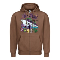 Chestnut oh ship it's a mardi gras trip Zipper Hoodie - MaliasSmallBusiness