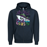 Navy oh ship it's a mardi gras trip Zipper Hoodie - MaliasSmallBusiness