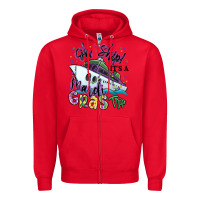 Red oh ship it's a mardi gras trip Zipper Hoodie - MaliasSmallBusiness