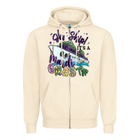 Sandshell oh ship it's a mardi gras trip Zipper Hoodie - MaliasSmallBusiness