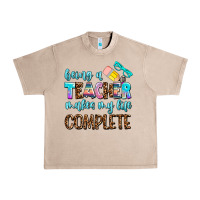French Oak being a teacher makes my life complate Urban Heavy Tee - AdoDesignShop
