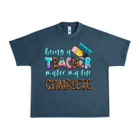 Midnight Navy being a teacher makes my life complate Urban Heavy Tee - AdoDesignShop