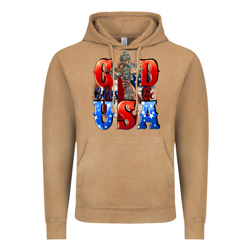 God Bless The Usa  4th Of July Vintage Hoodie by CowGirlArtShop | Teevron