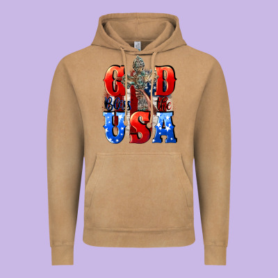 God Bless The Usa  4th Of July Vintage Hoodie Designed By Cowgirlartshop