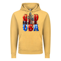 Vintage Mustard God bless the USA  4th of july Vintage Hoodie - CowGirlArtShop
