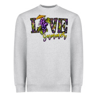 Heather Grey love summer Heavyweight Sweatshirt - CowhideDigitalArt