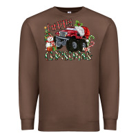 Chestnut Merry Christmas Monster Truck Premium Sweatshirt - MaliasSmallBusiness