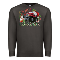 Smoke Merry Christmas Monster Truck Premium Sweatshirt - MaliasSmallBusiness
