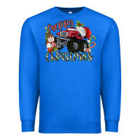 True Royal Merry Christmas Monster Truck Premium Sweatshirt - MaliasSmallBusiness